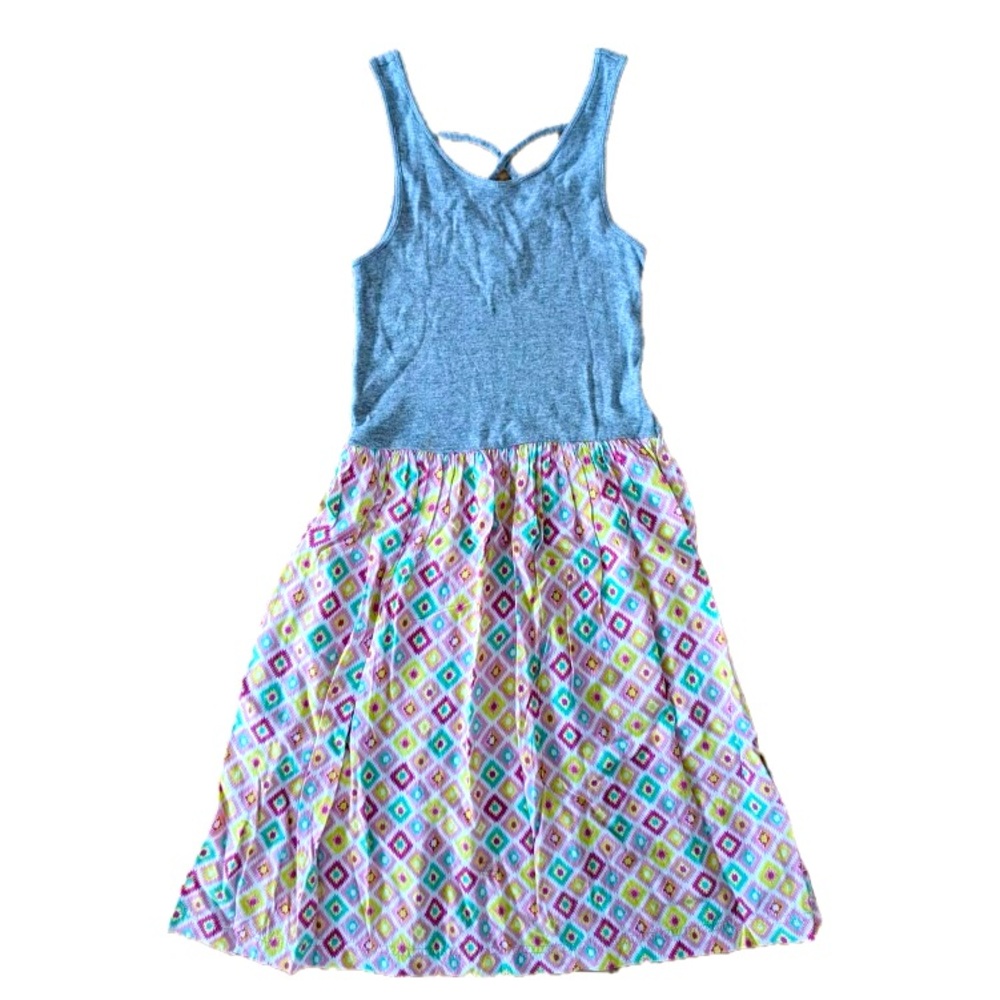 GAP Sun Dress Tribal Aztec Skirt Criss Cross Open Back Top